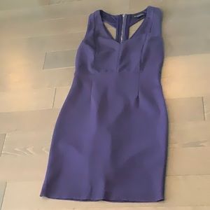 Purple dress, cutouts on back
